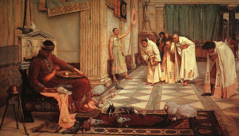 John William Waterhouse The Favorites of the Emperor Honorius